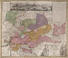 Historic Wall Map : Germany, 1728 Comitatus Hanau, Solms, Budingen et Nidda cum reliqua Wetteravia. , Vintage Wall Art