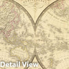 Historic Map : 1849 Mappemonde. - Vintage Wall Art