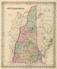 Historic Map : National Atlas - 1857 New Hampshire. - Vintage Wall Art