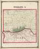 Historic Map - National Atlas - 1872 Sterling & Coloma, Whiteside County, Illinois. - Vintage Wall Art