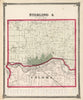 Historic Map - National Atlas - 1872 Sterling & Coloma, Whiteside County, Illinois. - Vintage Wall Art