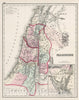 Historic Map : 1878 Palestine. - Vintage Wall Art