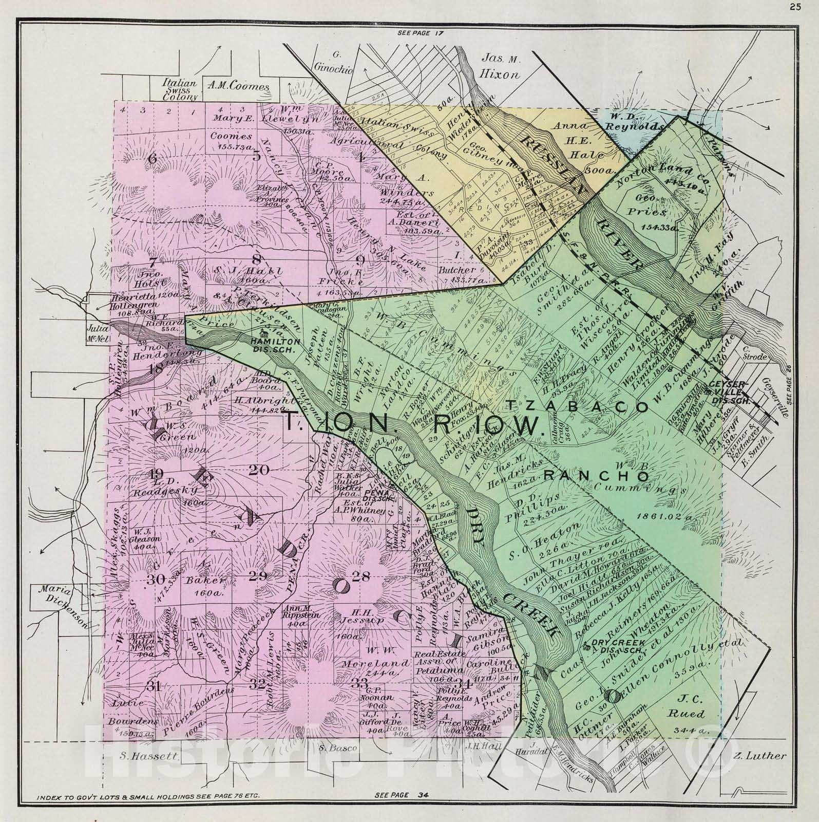 Historic Map : 1898 10 N, 10 W. - Vintage Wall Art