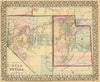 Historic Map : 1870 Utah, Nevada. - Vintage Wall Art