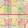 Historic Map : 1870 McLean, De Witt, Piatt counties. - Vintage Wall Art