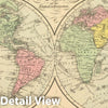 Historic Map : 1859 The World on the Globular Projection - Vintage Wall Art