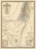 Historic Map : Israel; Palestine , Jerusalem, 1845 Palestine, l'Arabie Petree. , Vintage Wall Art