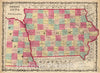 Historic Map : 1860 Iowa And Nebraska. - Vintage Wall Art