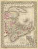 Historic Map : 1880 Nova Scotia, New Brunswick, Pr. Edward's Id. - Vintage Wall Art