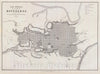 Historic Map : Peru , Moyobamba (Peru), 1865 Plano topografico, Ciudad de Moyobamba. , Vintage Wall Art