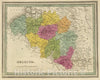 Historic Map : 1845 Belgium. - Vintage Wall Art