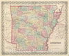 Historic Map : National Atlas - 1857 Arkansas. - Vintage Wall Art