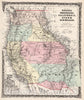 Historic Map : 1858 Oregon, Washington, California, Utah, and New Mexico. - Vintage Wall Art