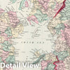 Historic Map : 1878 British Isles. - Vintage Wall Art
