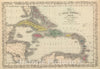 Historic Map : 1859 West Indies. - Vintage Wall Art