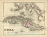 Historic Map : 1884 Cuba : Vintage Wall Art