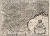 Historic Map : Herault , France 1632 Le Partie Meridionale du Languedoc. , Vintage Wall Art