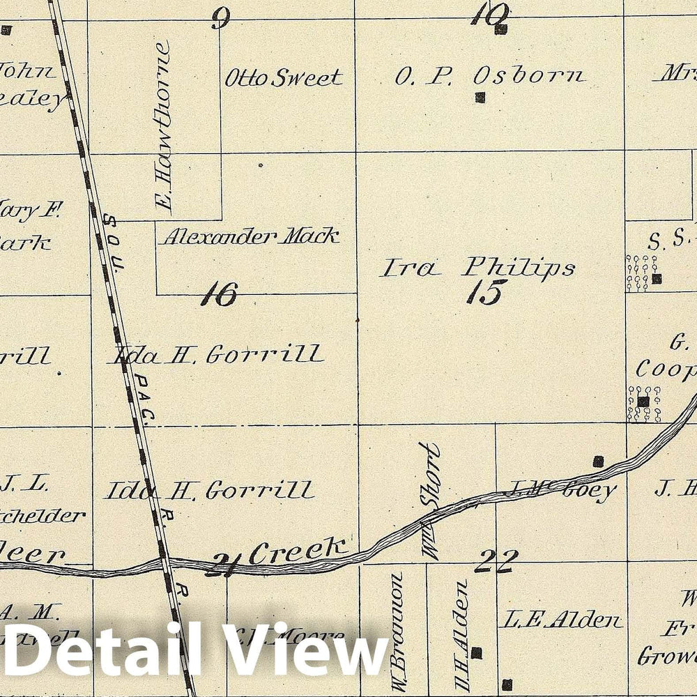 Historic Map : 1892 T.23S R.25E. - Vintage Wall Art