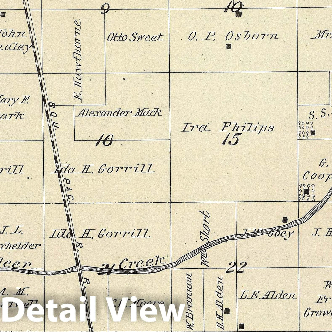 Historic Map : 1892 T.23S R.25E. - Vintage Wall Art