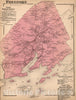 Historic Map : 1871 Freeport, Cumberland County, Maine. - Vintage Wall Art