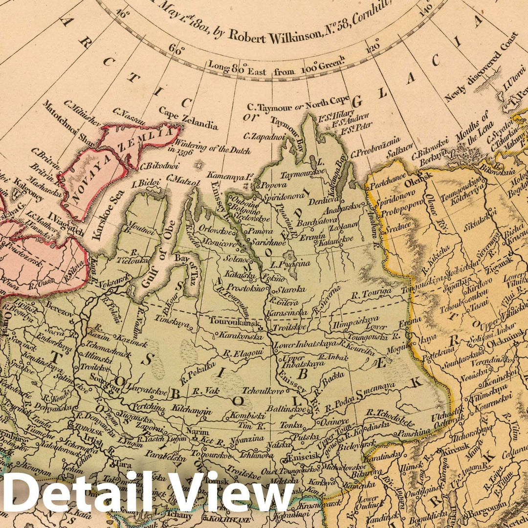 Historic Wall Map : 1801 The Russian Empire in Europe and Asia. v1 - Vintage Wall Art