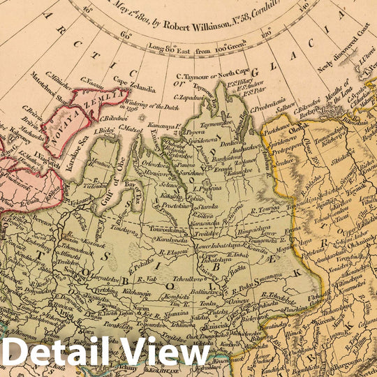 Historic Wall Map : 1801 The Russian Empire in Europe and Asia. v1 - Vintage Wall Art