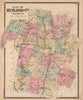 Historic Map : 1869 Rutland County, Vermont. - Vintage Wall Art
