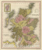 Historic Map : 1845 Scotland. v2 - Vintage Wall Art