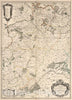 Historic Map : Chartres , France 1695 Composite Map: L'Evesche de Chartres Divise en Archidiaconez et Doyennez. , Vintage Wall Art