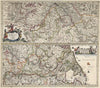 Historic Map : Netherlands, 1682 Totius Fluminis Rheni Novissima Descriptio. (Netherlands). , Vintage Wall Art