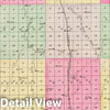 Historic Wall Map : 1887 Dickinson Co, Kansas. - Vintage Wall Art