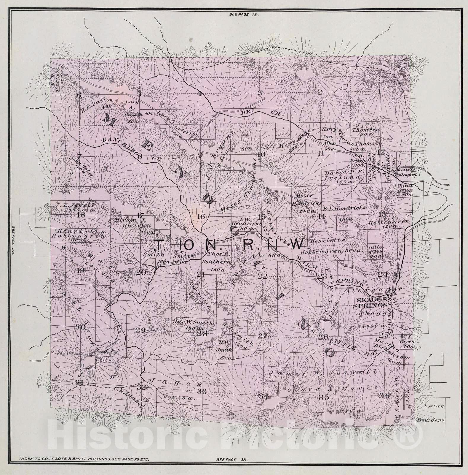 Historic Map : 1898 10 N, 11 W. - Vintage Wall Art