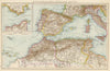 Historic Map : Mediterranean Region, Africa; Europe 1881 Mittelmeerlander westliche. , Vintage Wall Art