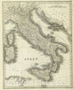 Historic Map : 1824 Italy. - Vintage Wall Art