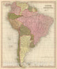 Historic Map : 1845 South America. v2 - Vintage Wall Art