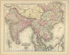 Historic Map : 1886 Hindoostan, Farther India, China, Tibet. - Vintage Wall Art