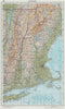 Historic Map : 1967 199. New England. The World Atlas. - Vintage Wall Art