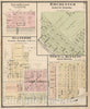 Historic Map : 1885 Cedar Bluffs, Rochester, Stanwood, and Town of Bennett, Cedar County, Iowa. - Vintage Wall Art