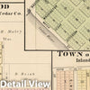Historic Map : 1885 Cedar Bluffs, Rochester, Stanwood, and Town of Bennett, Cedar County, Iowa. - Vintage Wall Art