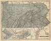 Historic Map : National Atlas - 1845 Pennsylvania. - Vintage Wall Art