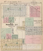 Historic Map : 1874 Map of Winnebago City; Map of Blue Earth City; Map of Wells; Dodge Center, Minn. - Vintage Wall Art