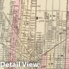 Historic Map : 1880 Detroit. - Vintage Wall Art
