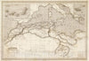 Historic Map : Algeria; Morocco, North Africa 1837 Afrique Septentrionale. , Vintage Wall Art