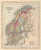 Historic Map : 1859 Sweden & Norway. - Vintage Wall Art