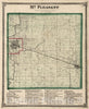 Historic Map : National Atlas - 1872 Mt. Pleasant Township, Whiteside County, Illinois. - Vintage Wall Art
