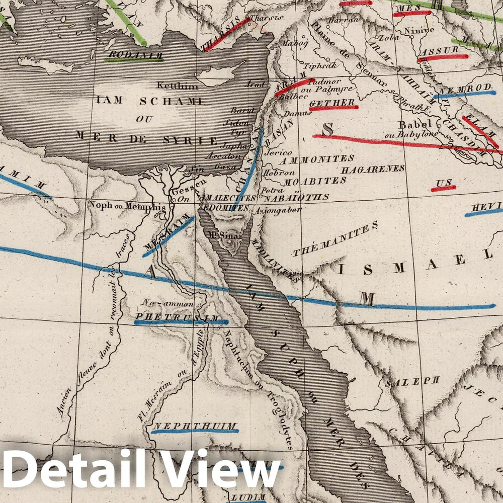 Historic Map : School Atlas - 1839 Middle East. - Vintage Wall Art