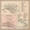 Historic Map : 1864 Dexter. Brownville. Chaumont, New York. - Vintage Wall Art