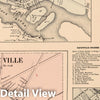 Historic Map : 1864 Dexter. Brownville. Chaumont, New York. - Vintage Wall Art