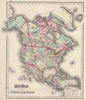 Historic Map : 1874 North America. v2 - Vintage Wall Art