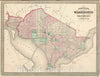 Historic Map : 1886 Washington (D.C.) and Georgetown. - Vintage Wall Art